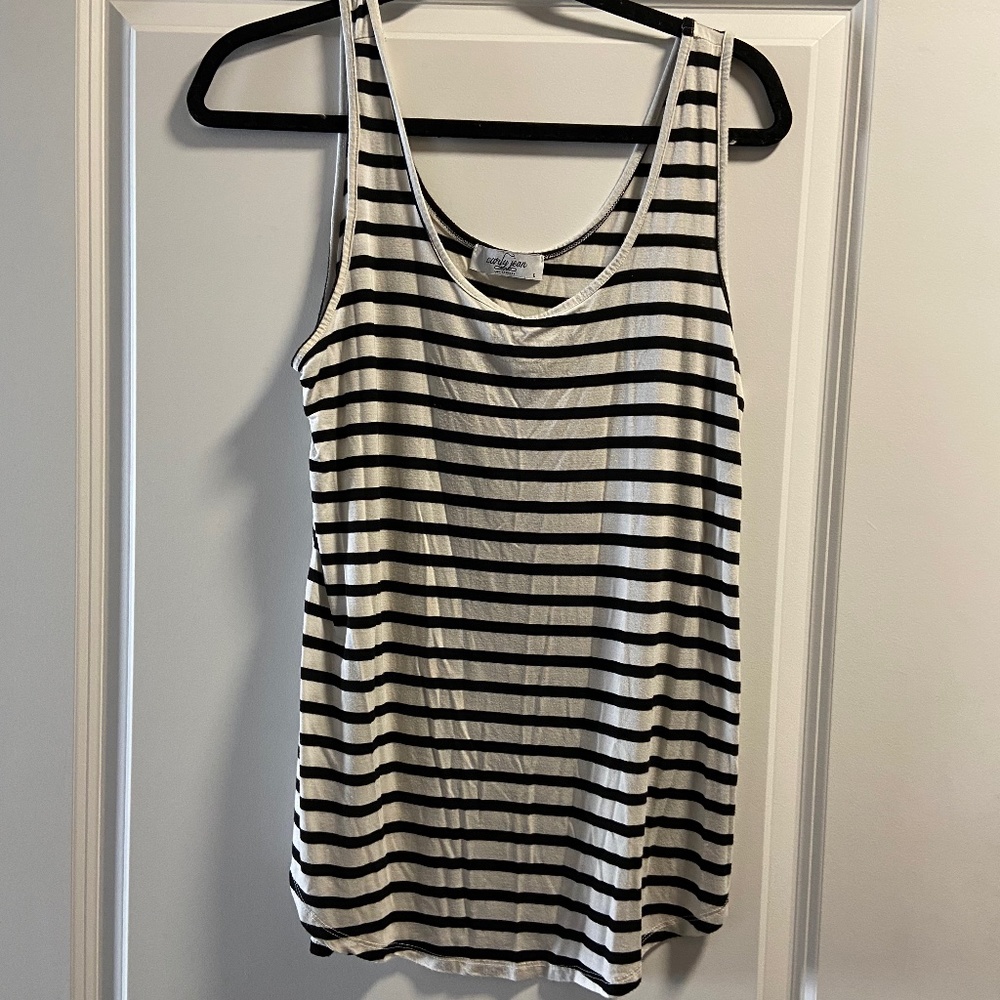 CJLA Black/White stripe tank